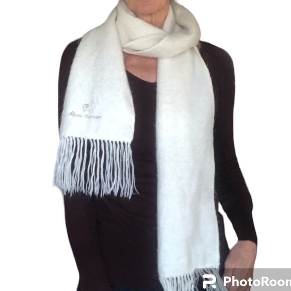 Alpaca Camargo Ivory Long  Scarf